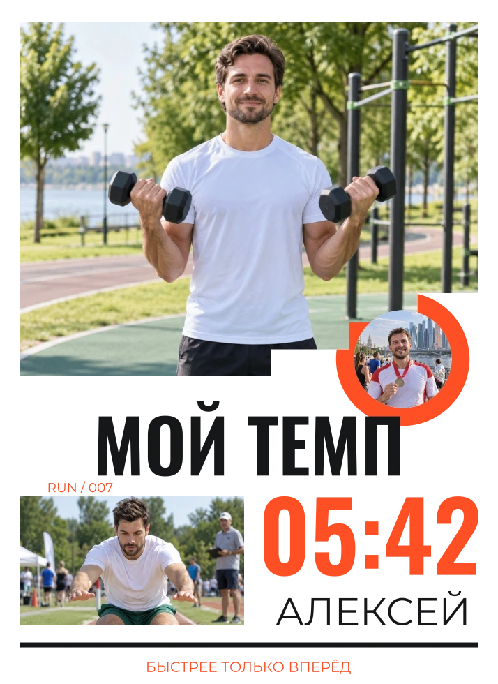 Мой темп — шаблон для печати