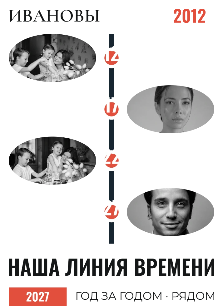 Наша линия времени — шаблон для футболки