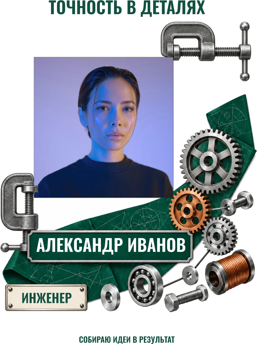 Точность в деталях — шаблон для печати