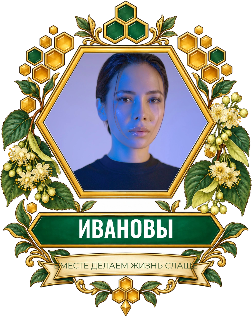 Соты семейного счастья — шаблон для печати