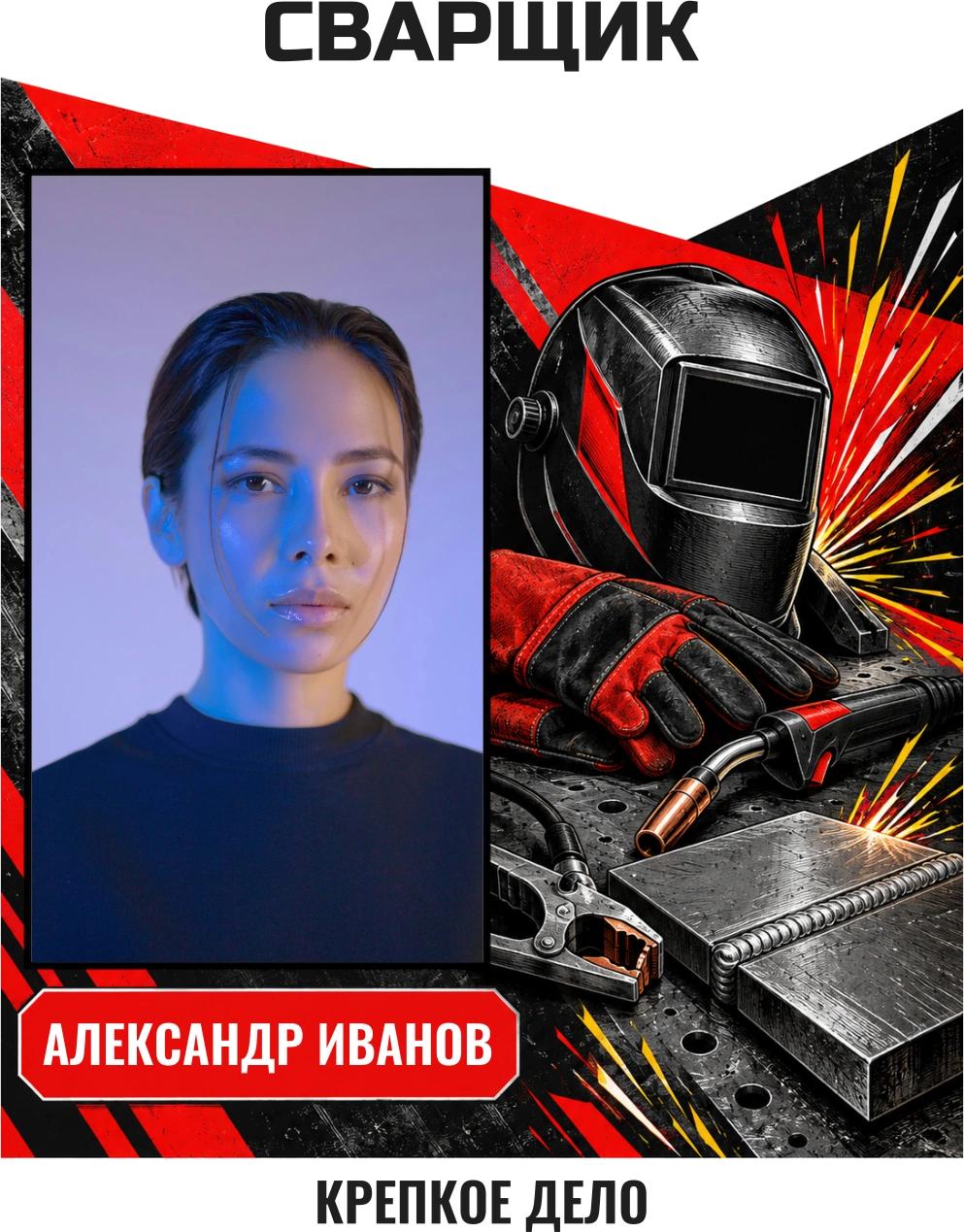 Крепкое дело — шаблон для печати